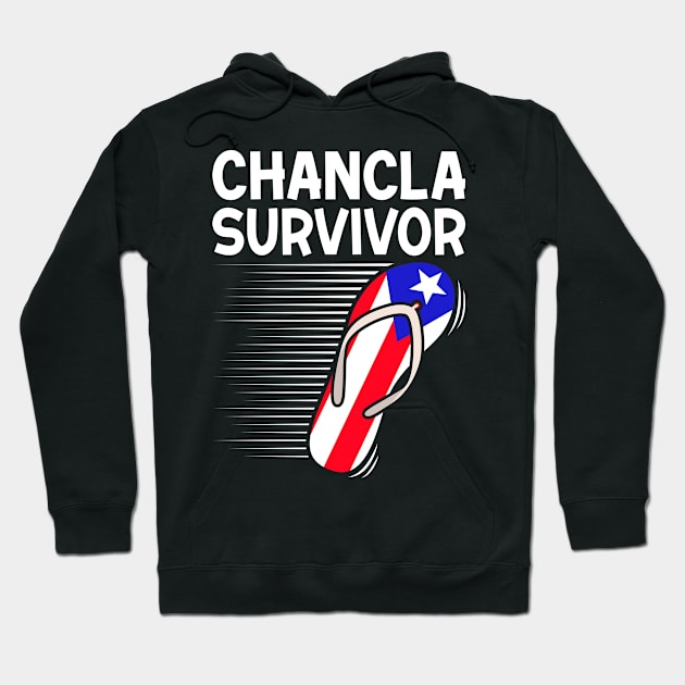 Chancla Survivor La Chancla Puerto Rican Puerto Rico Flag Hoodie by Alex21